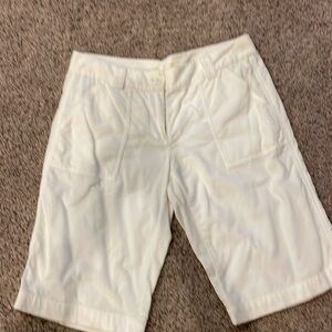 J Crew white soft cord shorts